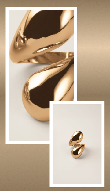 Sleek Spiral Statement Ring