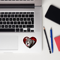 Loving Pitbull Valentine's Day Sticker - Thumbnail 1