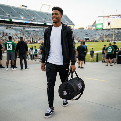 Jamaican Heritage Sporty Gym Bag (Black)