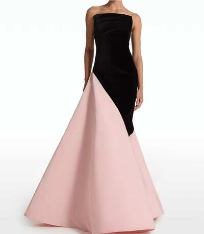Customized Temperament Evening Dress Delicate Floor Length Strapless Sleeveless vestidos