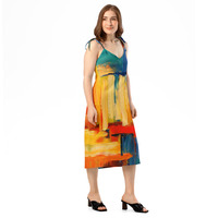 Painted Things Tie-strap midi dress - Thumbnail 3