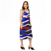 Just Me Tie-strap midi dress - Thumbnail 3