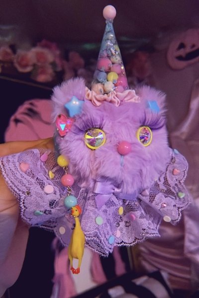 Candy clown Bear Hair Clip