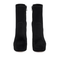 Women's round toe thick heel waterproof platform boots 3 colors - Thumbnail 7