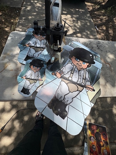 (2 LEFT) A Clockwork Orange Woodcut