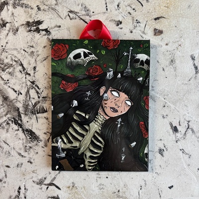 Skull and Roses OC Woodcut (All Sizes)