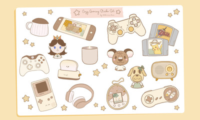 Cozy Gaming - Yellow Sticker Sheet
