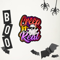 Creep It Real Funny Halloween Sticker - Thumbnail 3