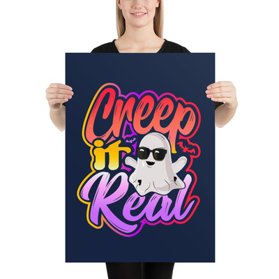 Creep It Real Halloween Graffiti Ghost Poster