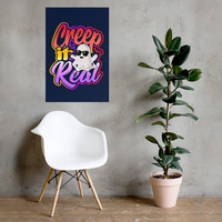 Creep It Real Halloween Graffiti Ghost Poster - Thumbnail 1