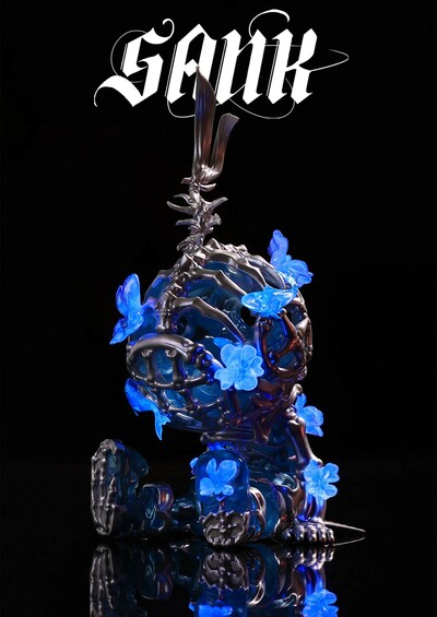 ArTToy by Sank Toys "Good Night Series-Whale Bloom-Blue"