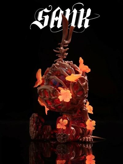 ArTToy by Sank Toys "Good Night Series-Whale Bloom-Red"