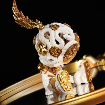 Arttoy by sank toys "good night series-snake & flowers-gold" - Thumbnail 3