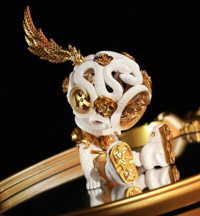 ArTToy by Sank Toys "Good Night Series-Snake & Flowers-Gold"