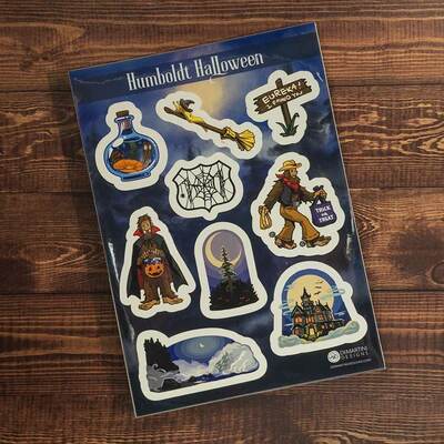 Humboldt Halloween Sticker Sheet