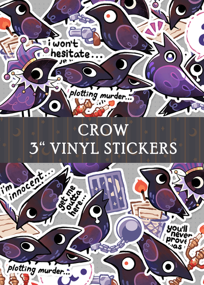 Crow 3" Vinyl Stickers