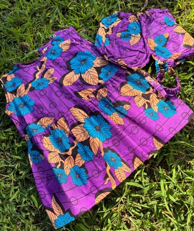 Ebony Sunrise Infant Dress w/ Bloomers & Headband