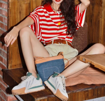 Red White Stripe Short Sleeve Golf Polo Shirt