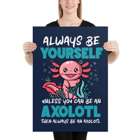 Funny Axolotl Cartoon Poster - Thumbnail 1