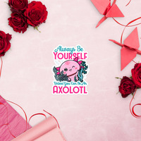 Cute Cartoon Axolotl Sticker  Design for Animal Lovers - Thumbnail 3