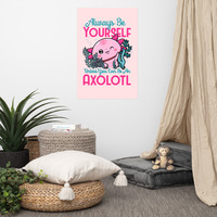 Cute Axolotl Poster  Funny Cartoon Wall Art for Animal & Pet Lovers - Thumbnail 2