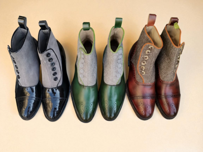 Crafted Leather Classic 3 Pair in Same Style but Different in Color Dress Shoes