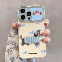 Dachshund Pattern Silicone Case For iPhone 17 16 15 IPS615 - Thumbnail 1