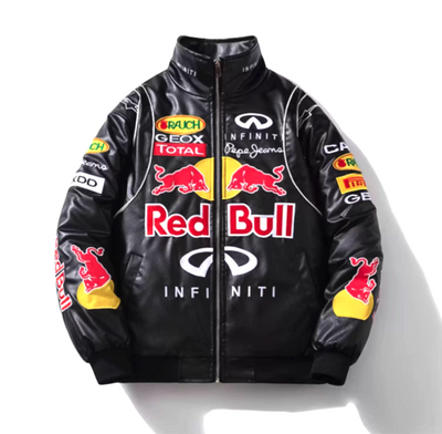 RED BULL EMBROIDERY F1 MOTORBIKE JACKET