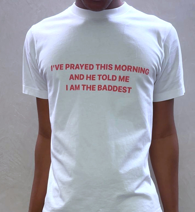 Free Shipping-I PRAYED THIS MORNING TEE