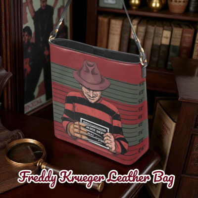 Nightmare on Elm Street Mugshot Leather Bucket Bag | Free Ship