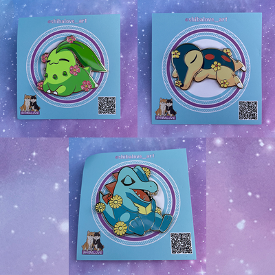 Sleepy Johto Friends Hard Enamel Pins