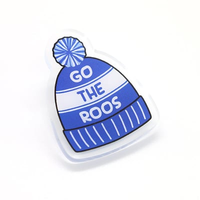 Go The Roos Beanie Badge