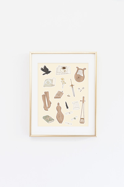 Bard Supplies Collage 2 Print