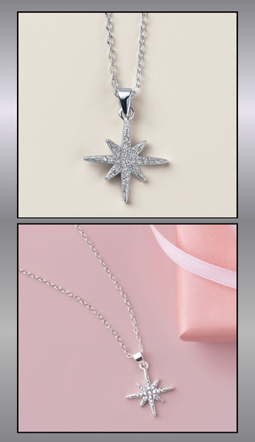 Sterling Silver CZ Cosmic Sparkle Necklace
