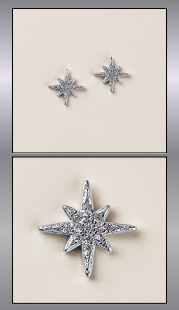 Sterling Silver CZ Cosmic Sparkle Earrings