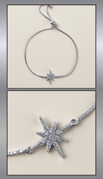 Sterling Silver CZ Cosmic Sparkle Bracelet