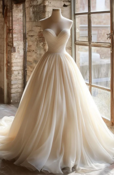 A Line Sweetheart Unique Mermaid Wedding Dress Party Dress