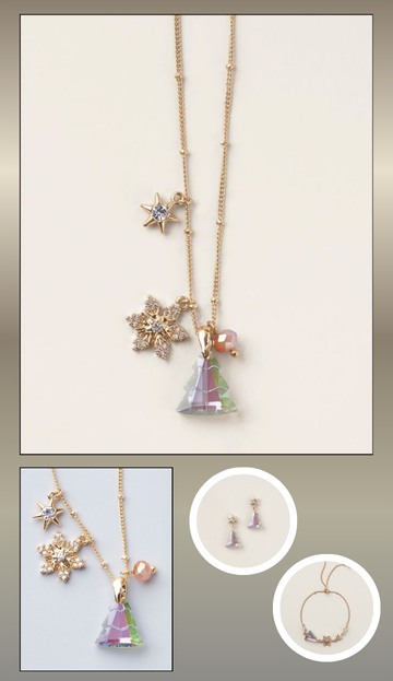 Northern Star Holiday Charm Necklace