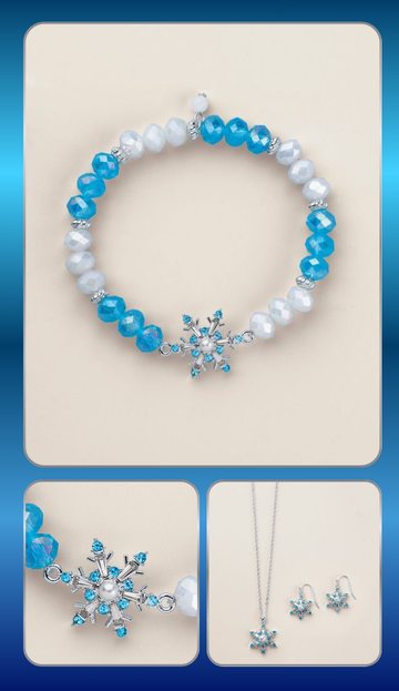 Shimmering Snowfall Stretch Bracelet