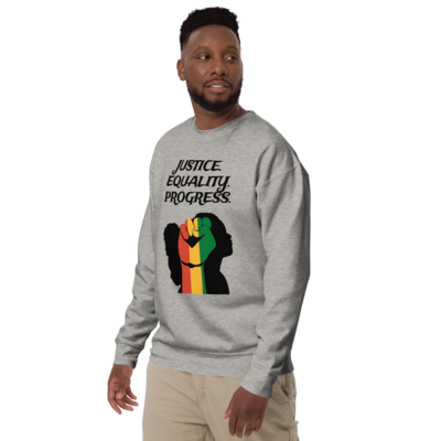 BLACK LIVES MATTER / JUSTICE/ EQUALITY/ PROGRESS/ DEMOCRATIC WEAR Unisex Premium Sweatshirt
