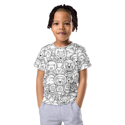 Space friends Kids crew neck t-shirt