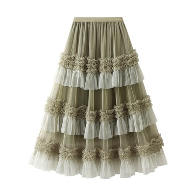 Chic Mesh Cake Tullet Skirt