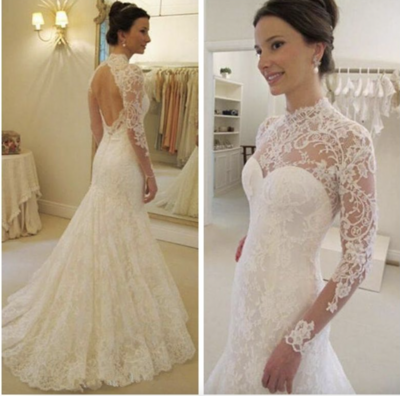 Mermaid Wedding Dresses Bridal Gown Open Back