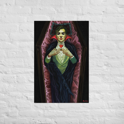 Bobby the Autistic Dracula 24X36 Poster - COFFIN POSE