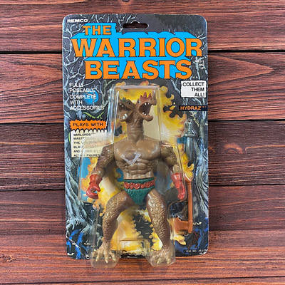 Vintage remco warrior beasts “hydraz” figure (carded)