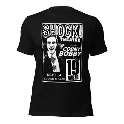 WBZD-19 SHOCK THEATRE Count Bobby Classic Horror Host Shirt