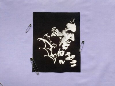 Bela Lugosi & Bat Wings Horror Punk Sew-on Patches