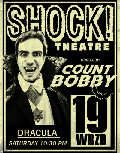 11x14 WBZD-19 SHOCK THEATRE Count Bobby Classic Horror Host Print