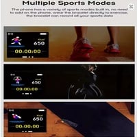 Y68 Smart Watch for Women & Men – Bluetooth Fitness Tracker, Music Player, Sleep Monitor, Sport Bracelet Wristwatch (White, Black, Pink) - Thumbnail 2