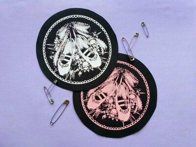 NEW! Ballerina Shoes & Spiked Balls Kawaii Goth Sew-on Patches